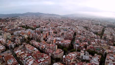 Aerial-drone-shots-of-Barcelona-city-housing-community