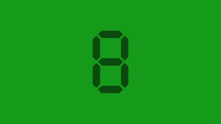 Digital timer green screen motion graphics
