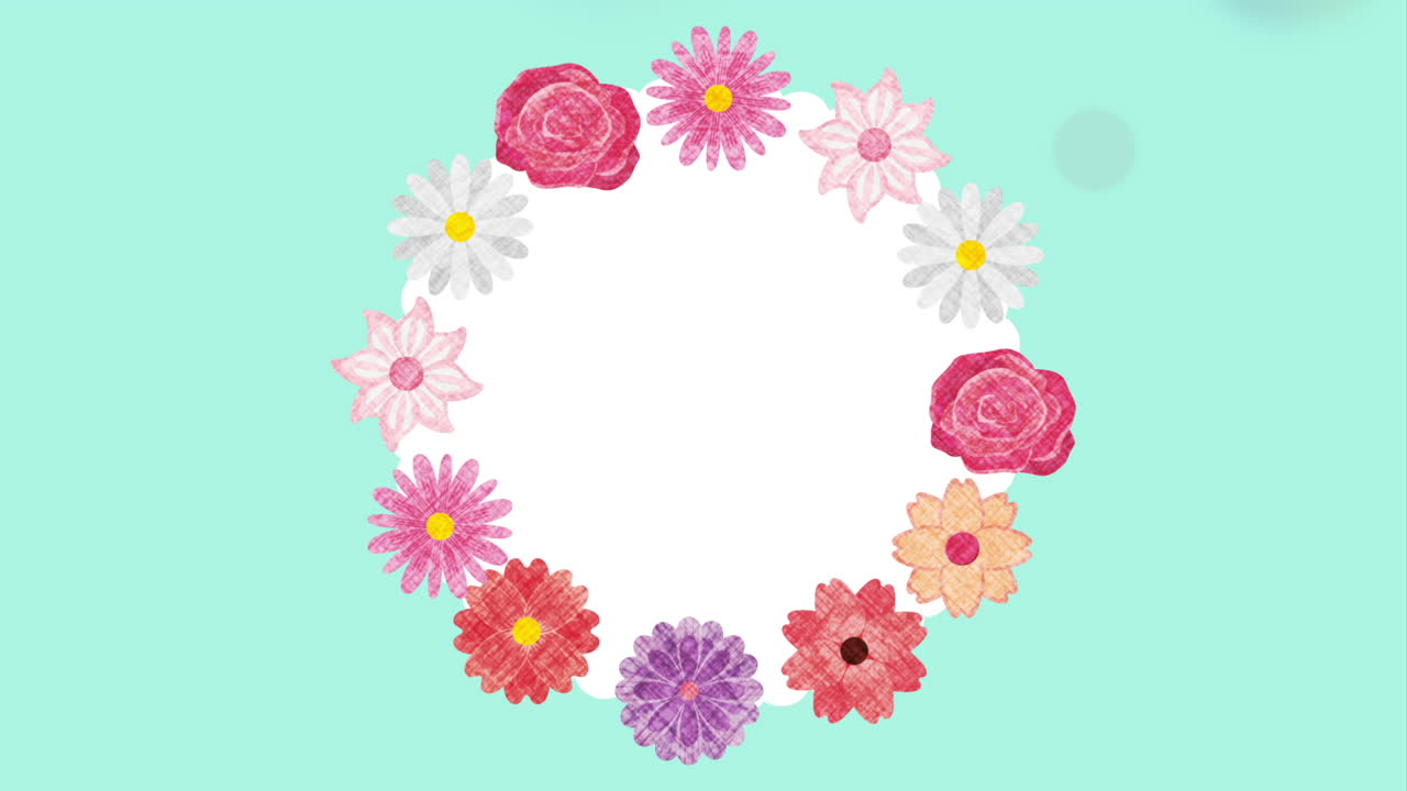 diseño de decoración floral, animación de video hd1080