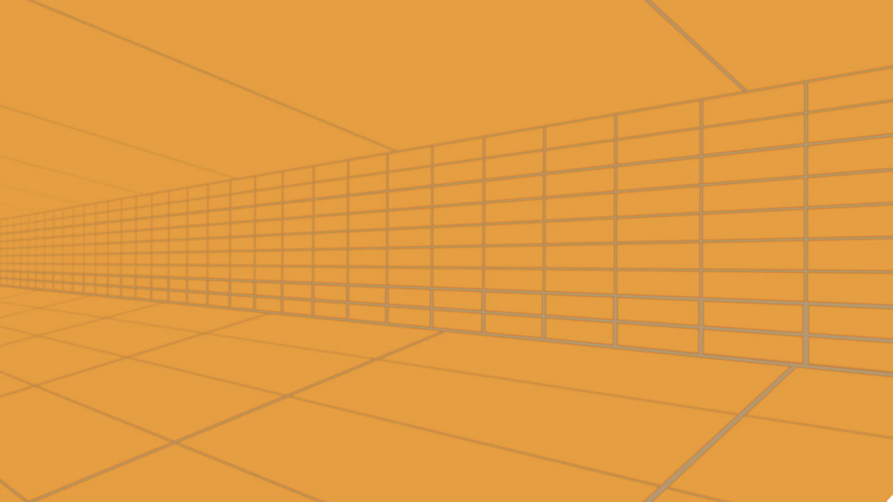 анимация синего туннеля в бесшовном рисунке на оранжевом фоне