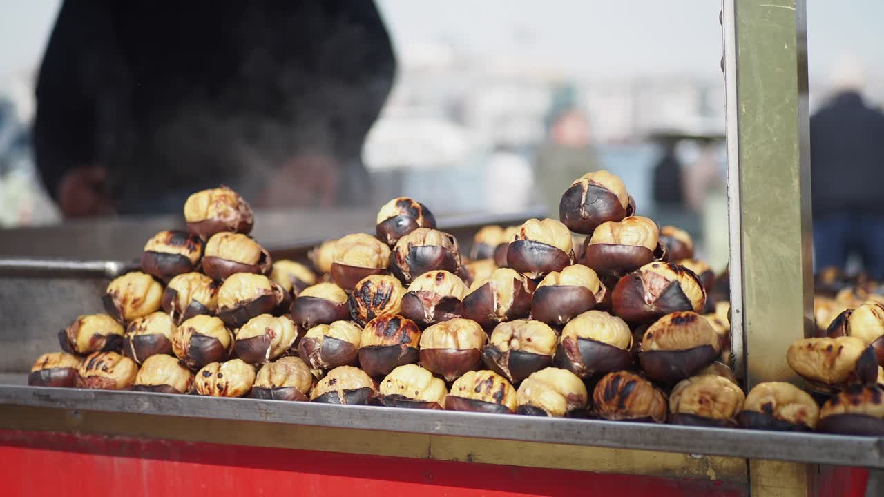Roasted Chestnuts at a Market