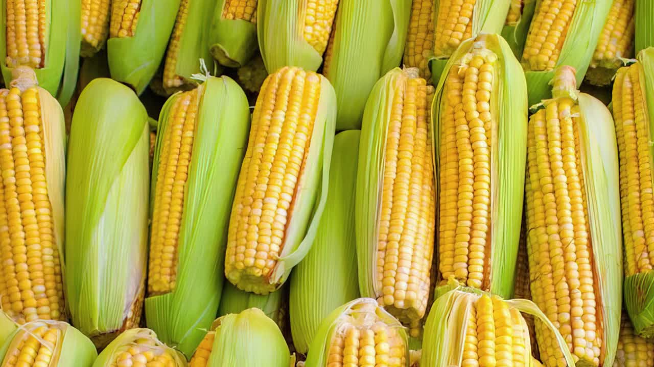 Pile of corn cobs as Background