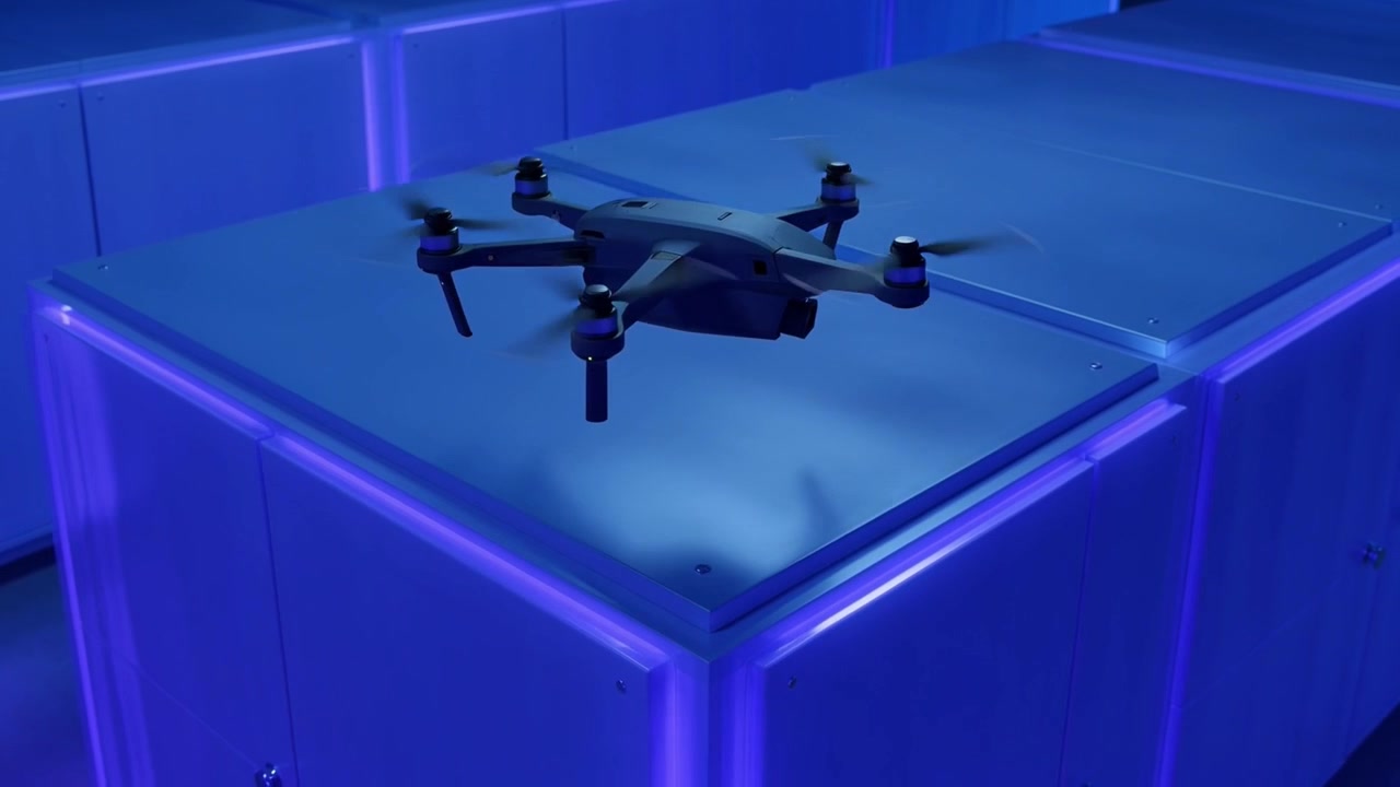 Drone Flying and Inspecting Server Racks in a Futuristic Data Center