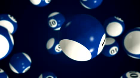 billiards ball rotating and transition with luma matte alpha channel - seamless loop - stock video
