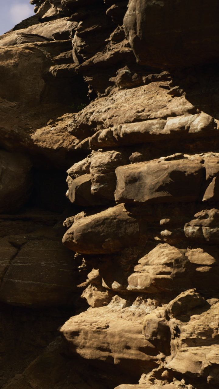 Rocky formations create a stunning natural landscape at golden hour light