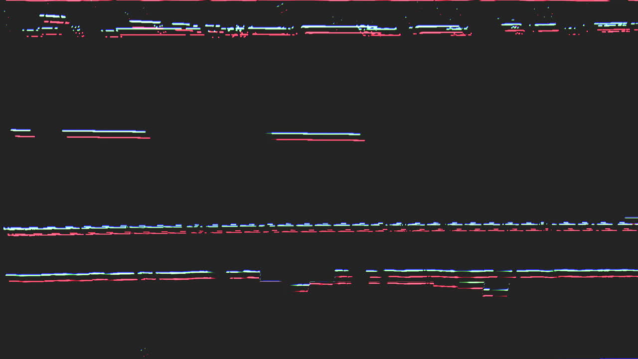 Difetti televisivi con glitch e rumore e artefatti su texture nera
