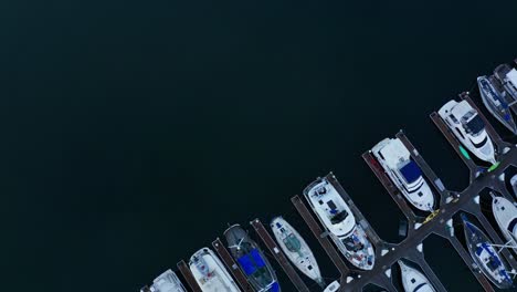 marina boats swirling the their ports on a windy day