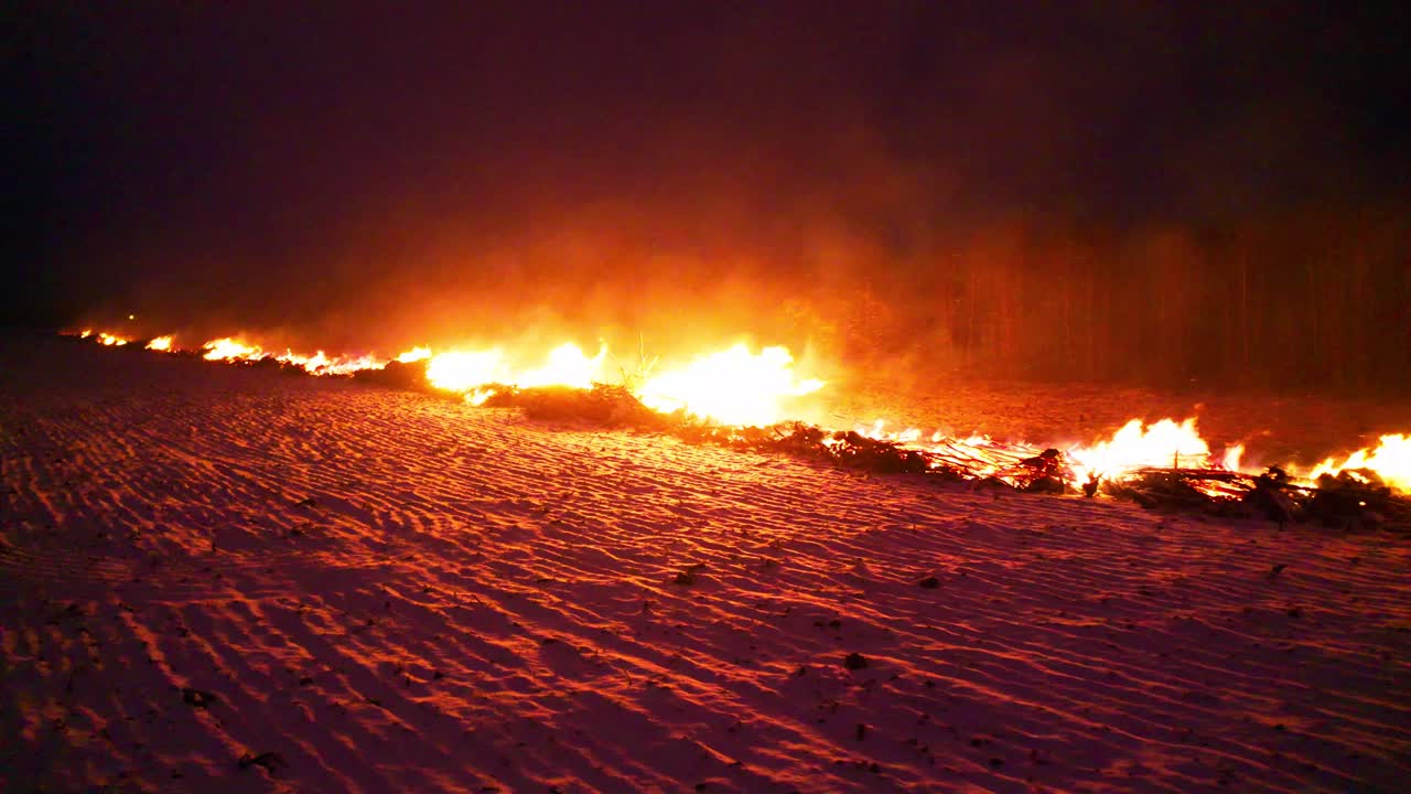 The process of making farmland requires clearing bush and tilling up the soil.  Once the bush is taken down, the good stuff is used for firewood and the rest is burned to make room for crops.