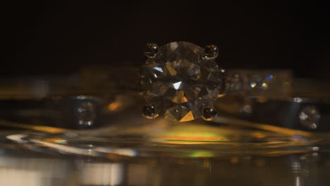 spectacular footage of brilliantly clear and sparkling wedding rings, with perfect lighting to show their brilliancy