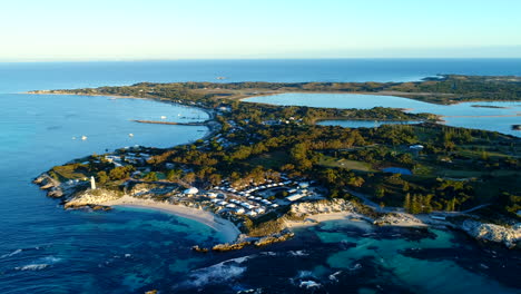 drone over rottnest island, australia