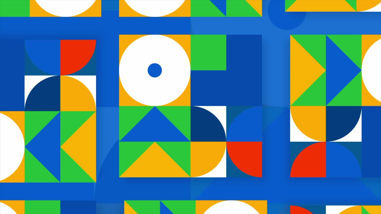 fondo con patrones geométricos coloridos