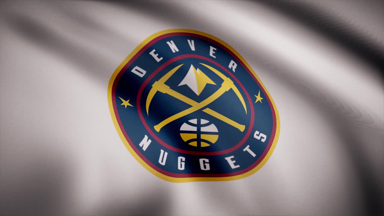 el logotipo de los denver nuggets en una bandera
