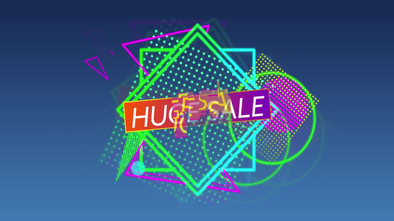 거대한 그래픽과 다채로운 모양이 어두운 회색 배경 4k에 자리 잡습니다.