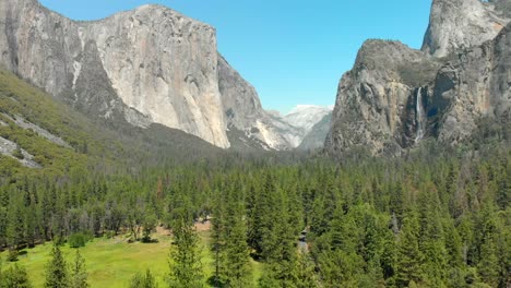aerial view of yosemite national park in california