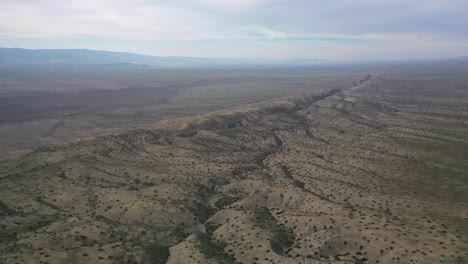 high angle aerial over the san andreas earthquake fault on the carrizo plain in central california