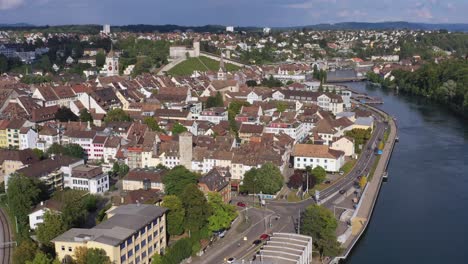 Luftdrohnentour-über-Den-Hochrhein-Und-Schaffhausen