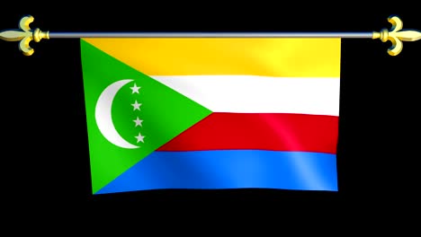 large looping animated flag of comoros