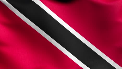 seamless loop 4k vdo. trinidad and tobago national flag blowing in the wind isolated. official patriotic abstract design. 3d rendering illustration of waving sign symbol.