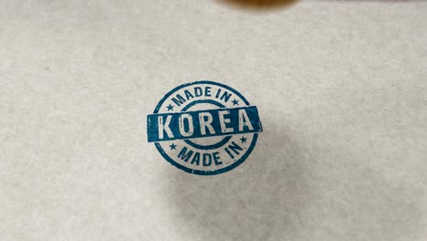 made in korea stamp and stamping loop animation