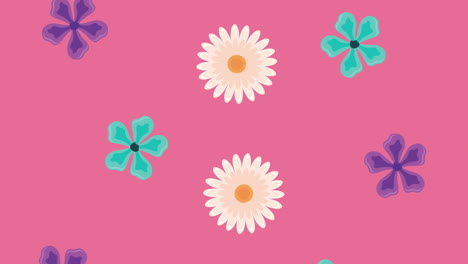 beautiful flowers garden pattern animation