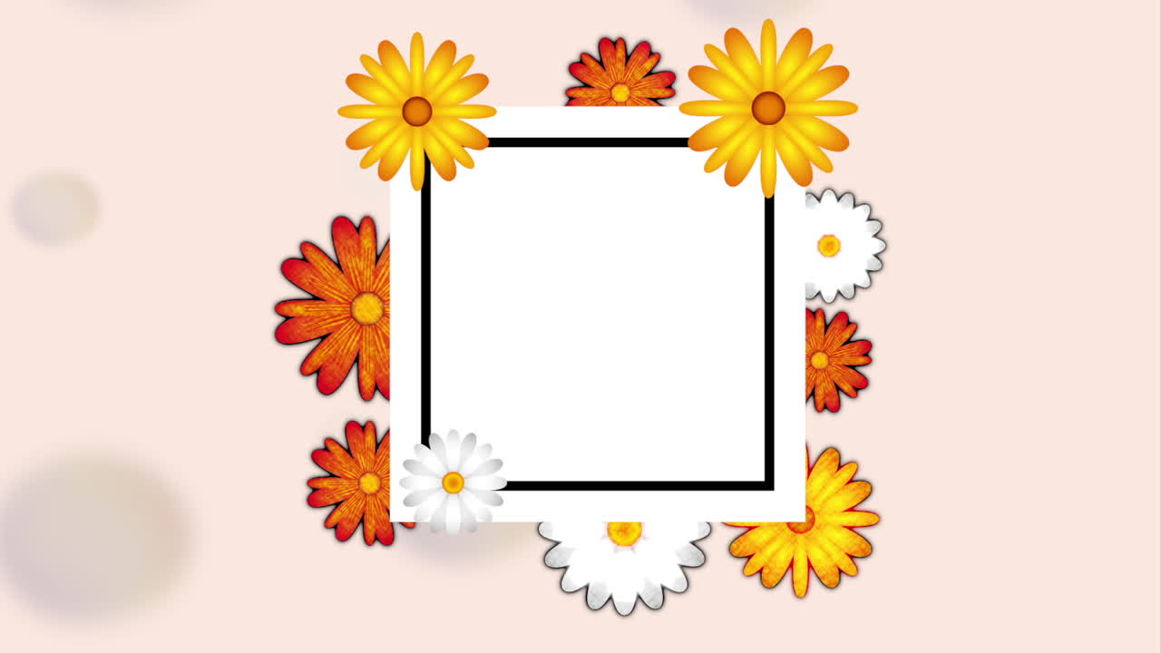 diseño de decoración floral, animación de video hd1080