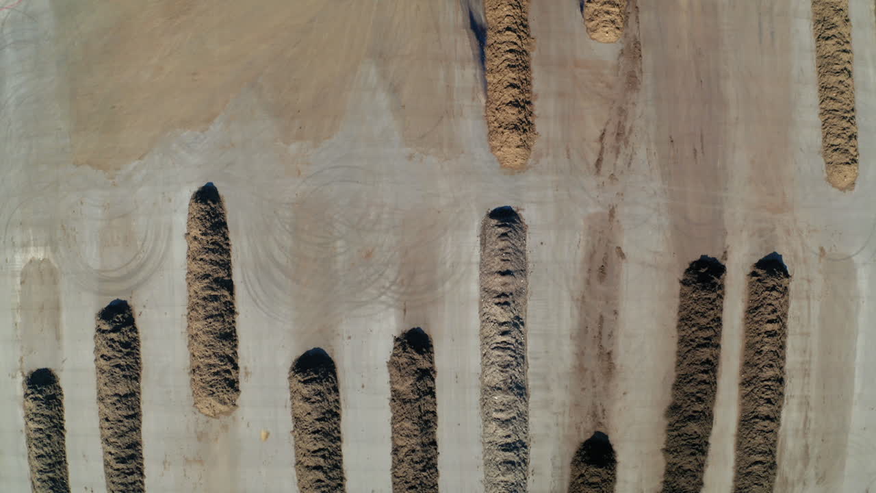 Aerial View of Industrial Storage Piles