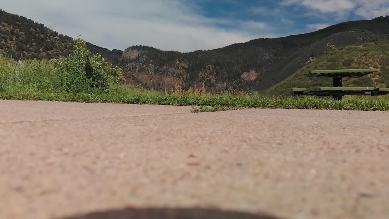 미국 모아브 의 콜로라도 강 을 바라보는 피크닉 지역