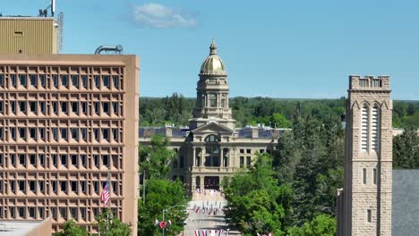 State-capitol-building-of-capital-of-Wyoming,-Cheyenne