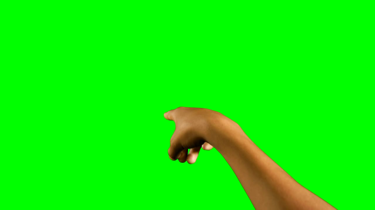 mano fingiendo usar una pantalla invisible