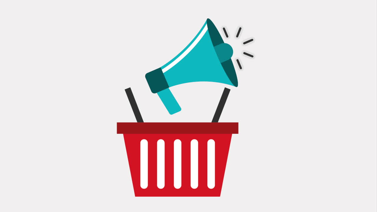 Marketing Shopping Basket Megaphone