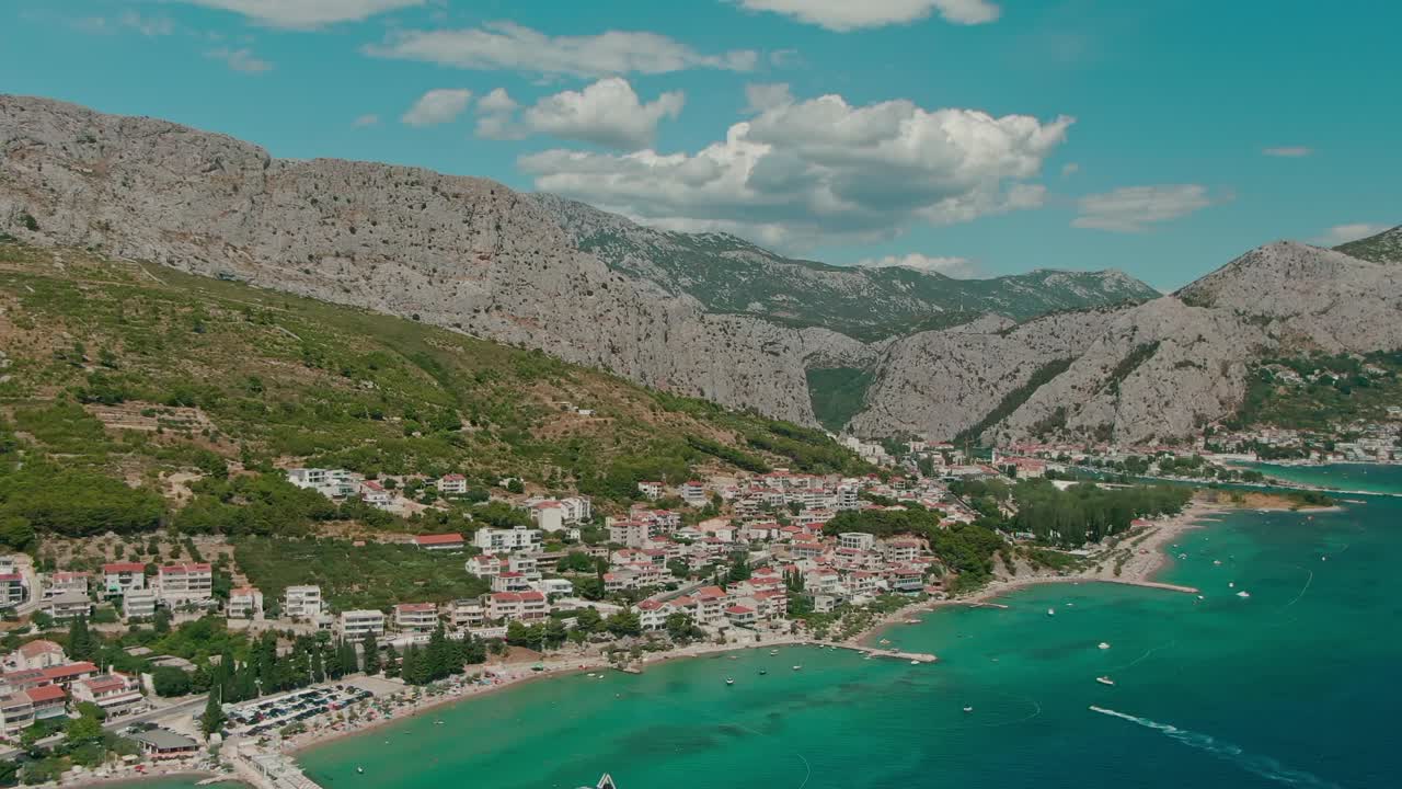 크로아티아 해안 항공 해변 푸른 물 자연 깨끗한 맑은 휴가