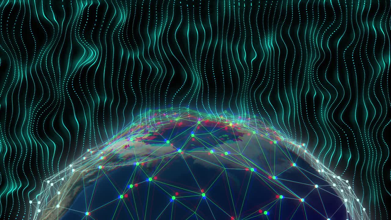 Animation of network of connections over globe