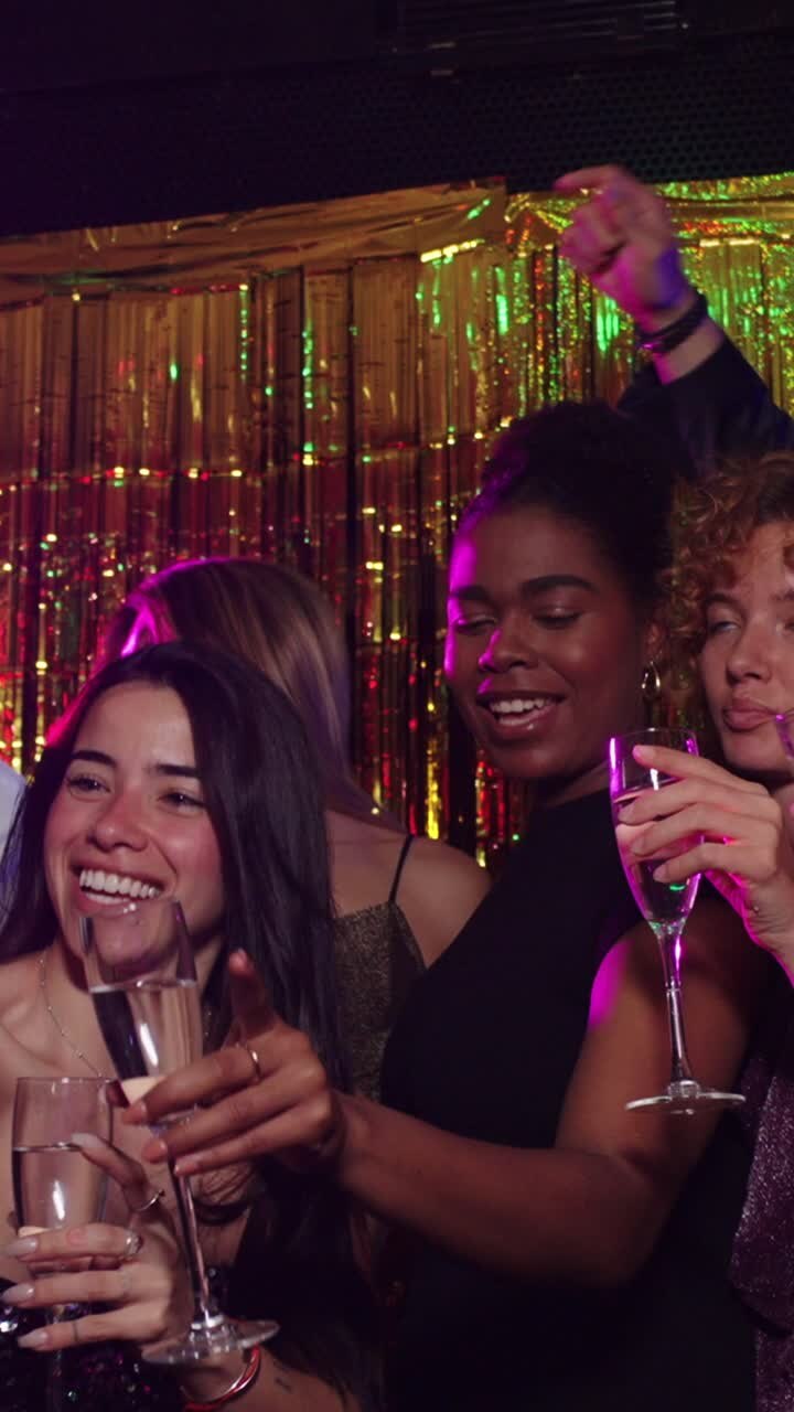 Friends celebrating at a party