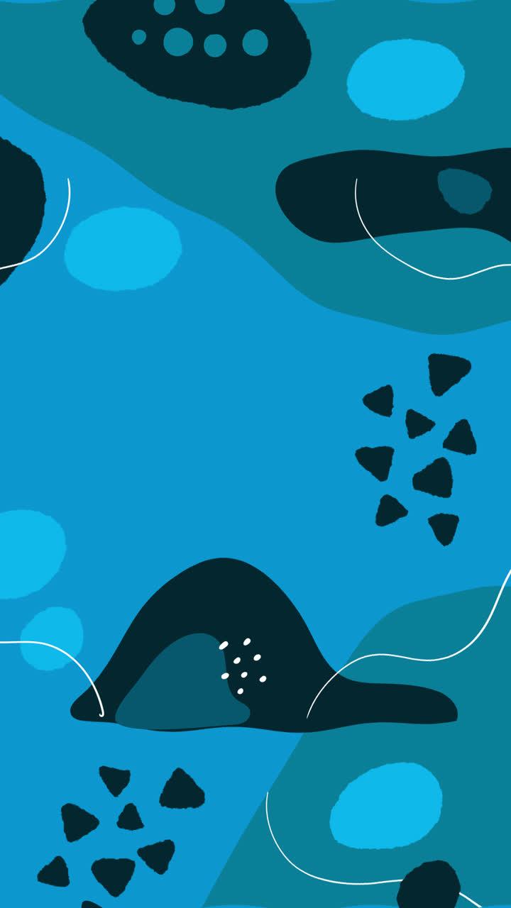 Motion Graphic of Hand drawn flat design blue background