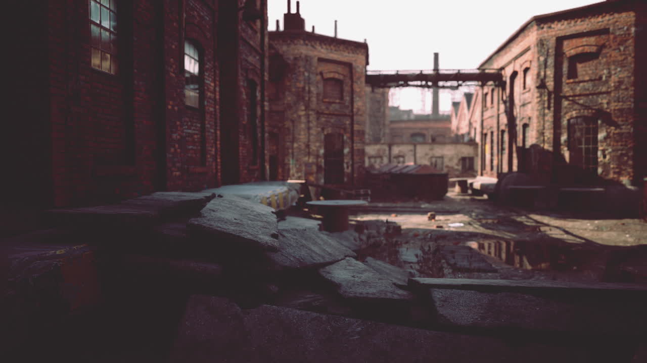 viejos edificios de fábricas como el símbolo de la recesión