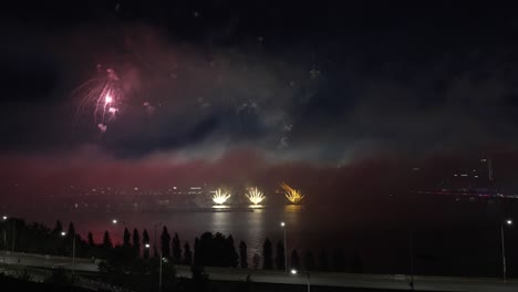 seoul fireworks festival 2024 top view ,south korea