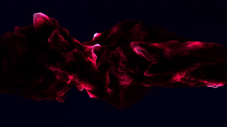 Fantasy and futuristic red smoke on black gradient