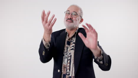 middle-aged man posing in blazer