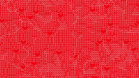 red hearts pattern