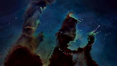 recreación única de partículas de la nebulosa del águila