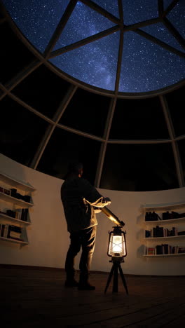 stargazing in a dome room