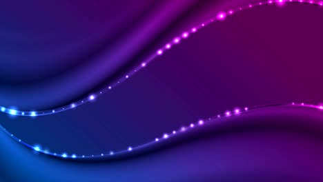 luces de neón led azul violeta ondas abstractas animación de video
