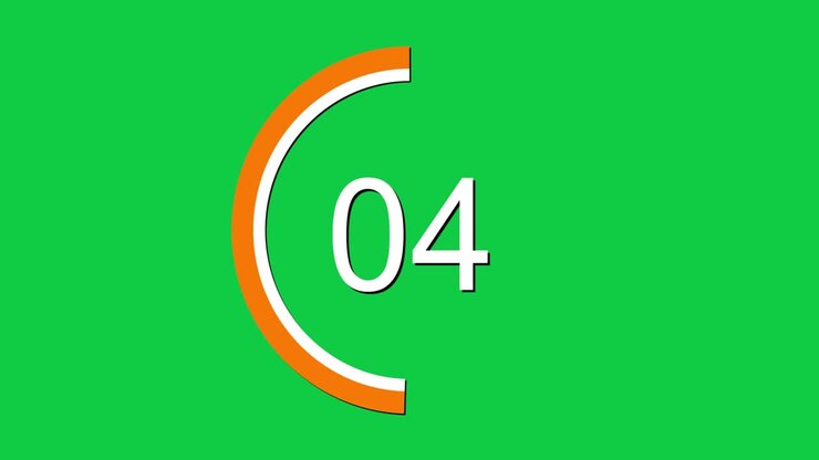 Modern countdown time motion graphic 10 to 0, with green screen background. Suitable for many video promotion