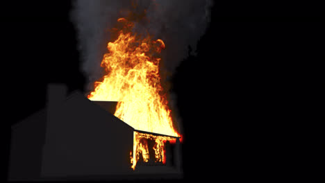 incendio en una casa.