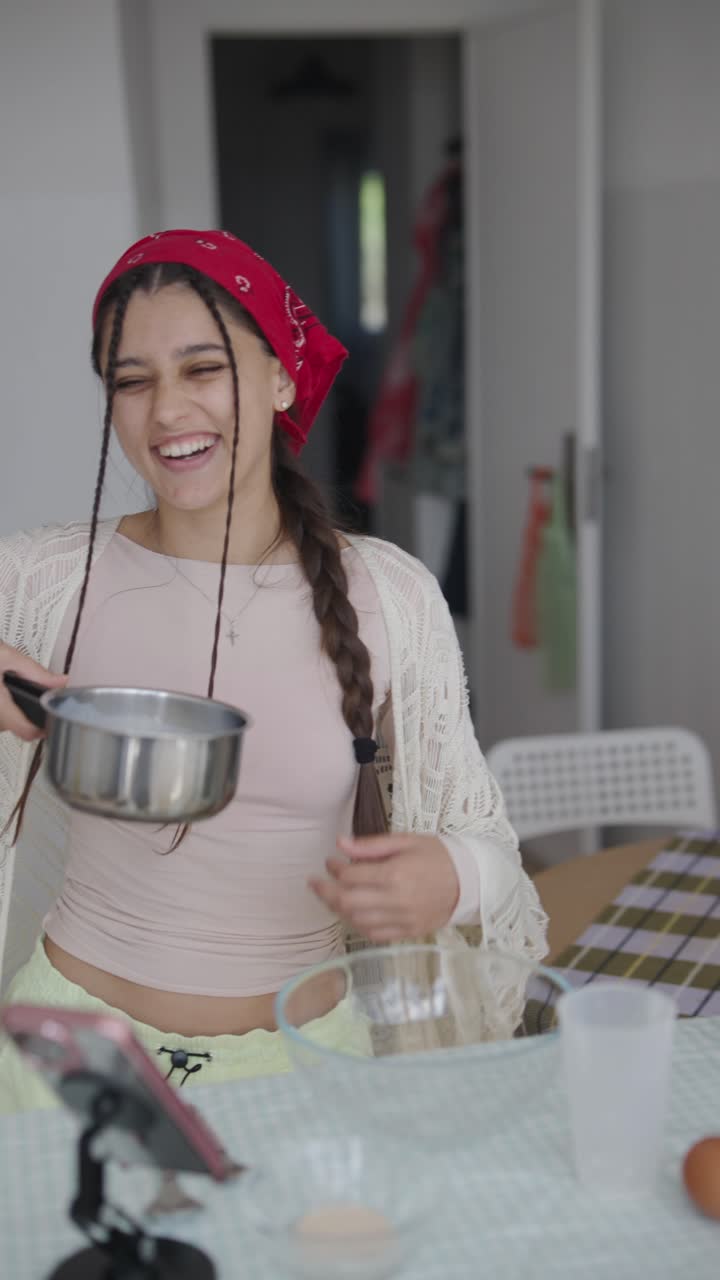 Young Woman Learning to Bake