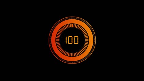 2d animation of loading on the black background. the figure is circular. the number in the middle of the circle ranges from one to 100. 4k 60fps.