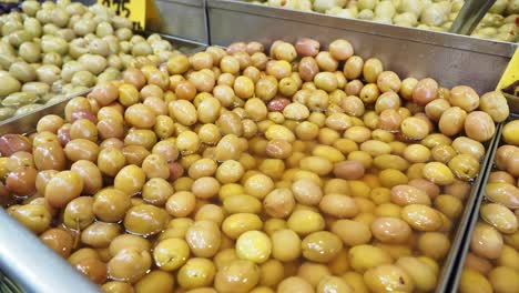 preserved olives at a market