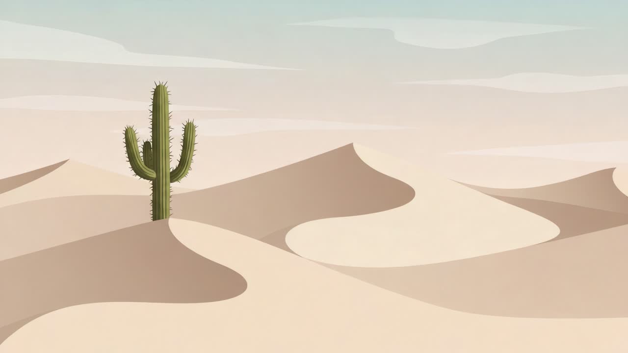 desert,cactus,sand,dunes,landscape,minimalist,nature,sky,scene,arid,solitude,formation,outdoor,wildlife,environment,evening,sunset,barren,land,tranquil,climate,flora,terrain,peaceful,desolation,isolation,heat,texture,earth,expanse,calm,color,graphic,view,horizon,shadow,atmosphere,skyline,simplicity
