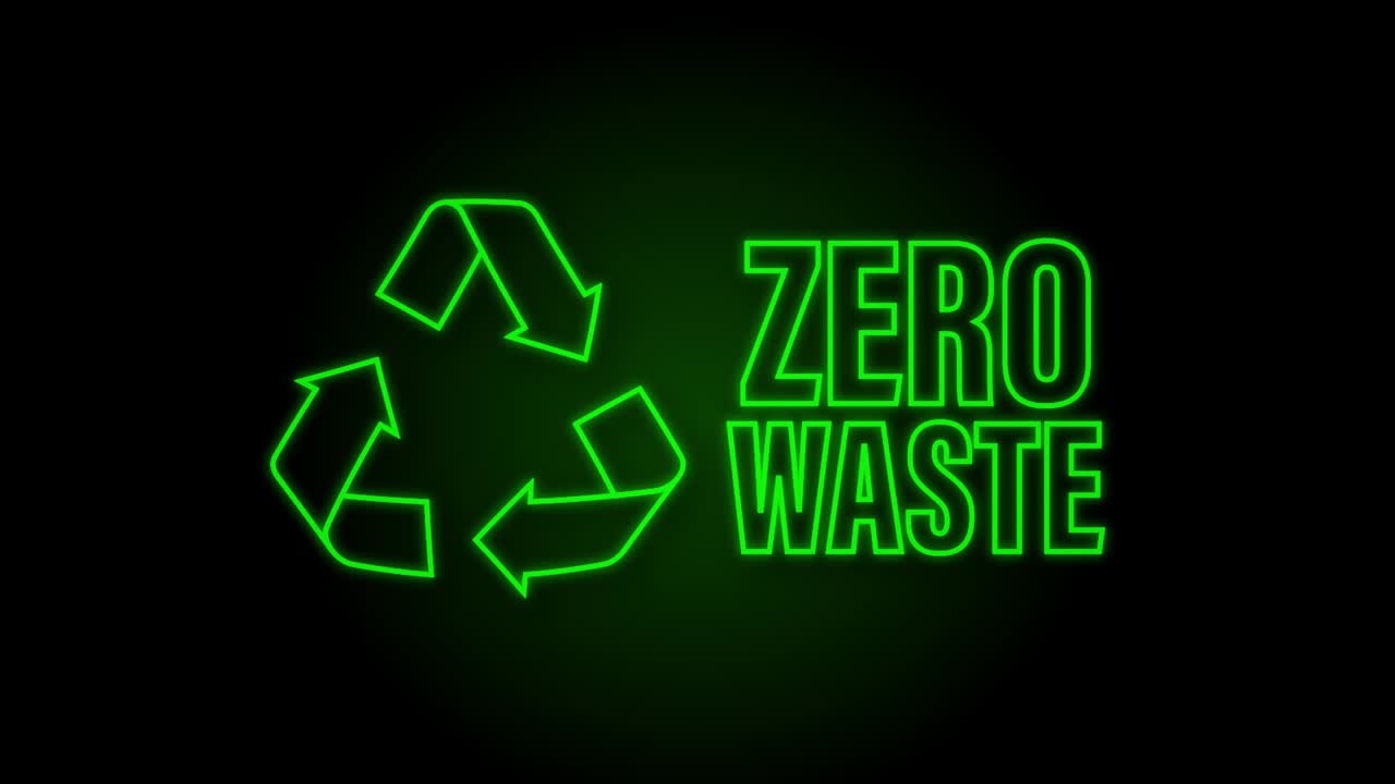 성공 스토리, 생태학, 네온 배너, 모션 그래픽