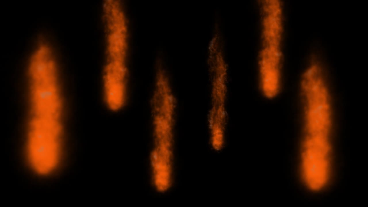 연기를 불어넣는 색 입자 애니메이션 모션 그래픽